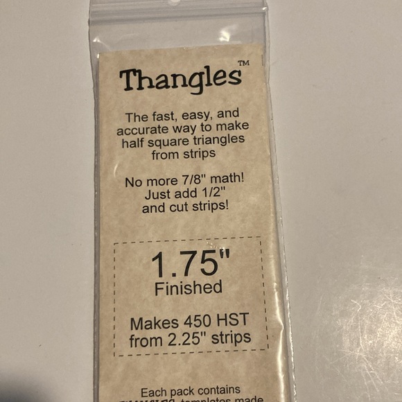Thangles bundles plus quilting project pattenrs, half inch square triangles new - Picture 4 of 10